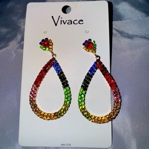 Rainbow gem earrings